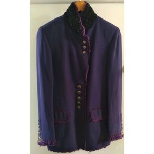 rogue bespoke for Ikram dashing purple overcoat